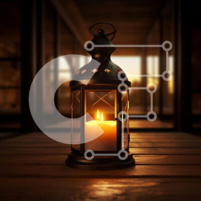 Intra Συλλεκτικό Ξύλινο Παζλ Plywood  4mm - Φανάρι με κεριά σε ξύλινο τραπέζι Σε Ξύλινο Κουτί - Διαστάσεις Puzzle: 10x10 cm – 25 κομμάτια - Image 1