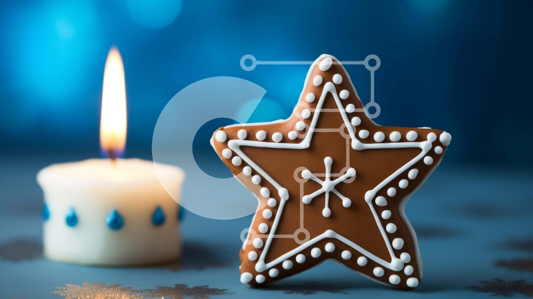 Intra Συλλεκτικό Ξύλινο Παζλ Plywood  4mm - Μπισκότο με μελόψωμο και κεριά για τη διακόσμηση των διακοπών Σε Ξύλινο Κουτί - Διαστάσεις: 10x10 cm – 25 κομμάτια