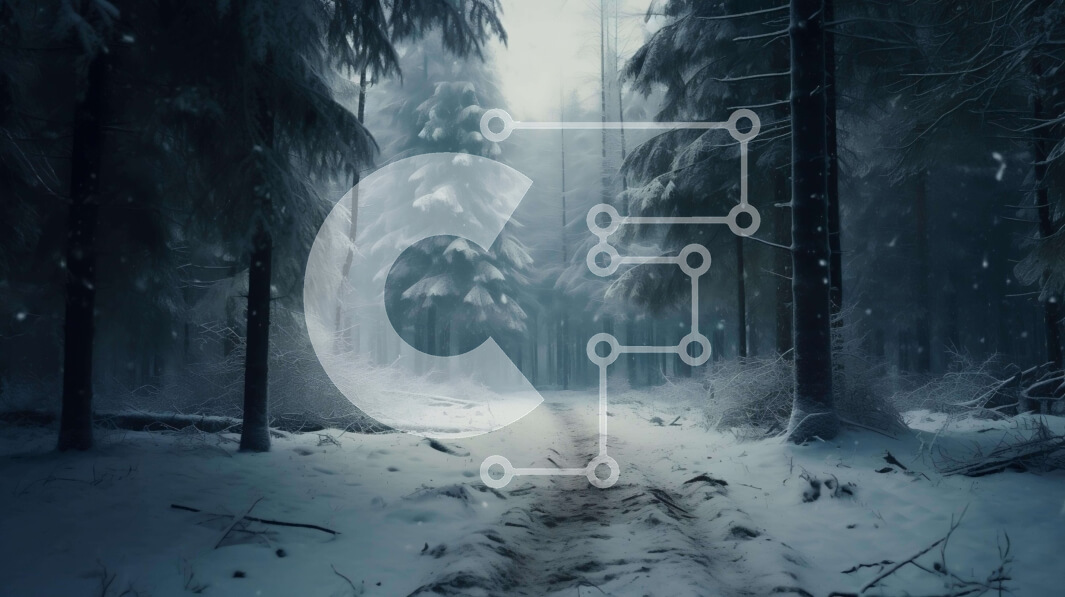 Intra Συλλεκτικό Ξύλινο Παζλ Plywood  4mm - Χιονισμένο μονοπάτι στο δάσος με δέντρα Σε Ξύλινο Κουτί - Διαστάσεις: 10x10 cm – 25 κομμάτια