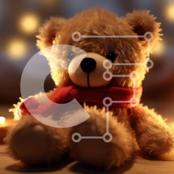 Intra Συλλεκτικό Ξύλινο Παζλ Plywood  4mm - Αρκουδάκι με αναμμένο κερί σε ένα δωμάτιο Σε Ξύλινο Κουτί - Διαστάσεις Puzzle: 10x10 cm – 25 κομμάτια - Image 1