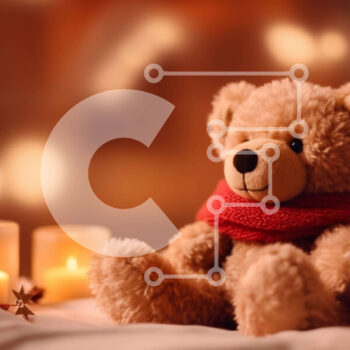 Intra Συλλεκτικό Ξύλινο Παζλ Plywood  4mm - Αρκουδάκι με κεριά και φώτα Σε Ξύλινο Κουτί - Διαστάσεις Puzzle: 10x10 cm – 25 κομμάτια - Image 1