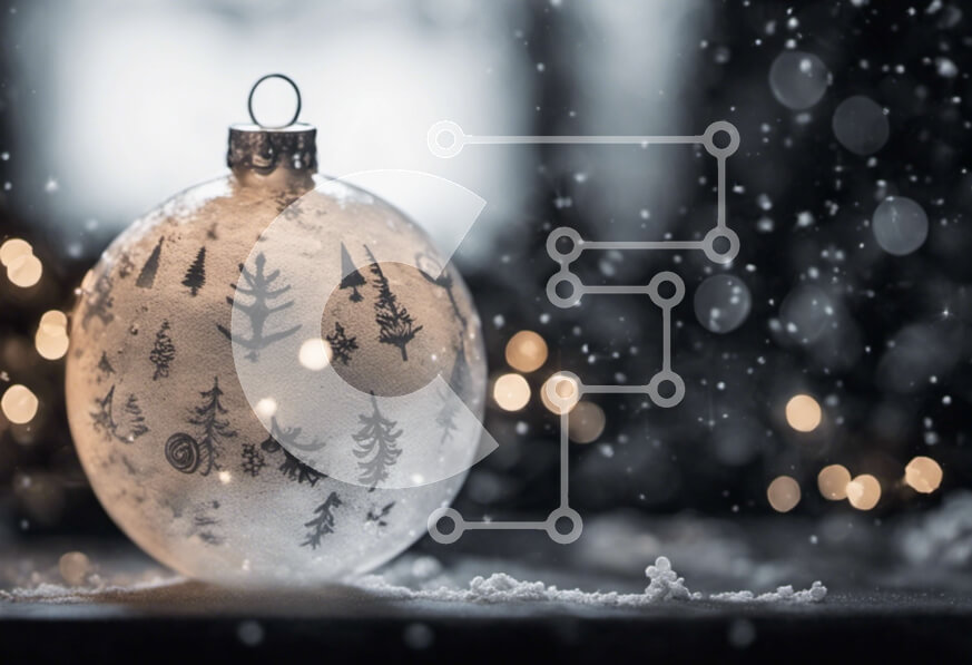 Intra Συλλεκτικό Ξύλινο Παζλ Plywood  4mm - Εορταστική Χριστουγεννιάτικη Διακόσμηση - Μπάλα Χιονιού Σε Ξύλινο Κουτί - Διαστάσεις: 10x10 cm – 25 κομμάτια