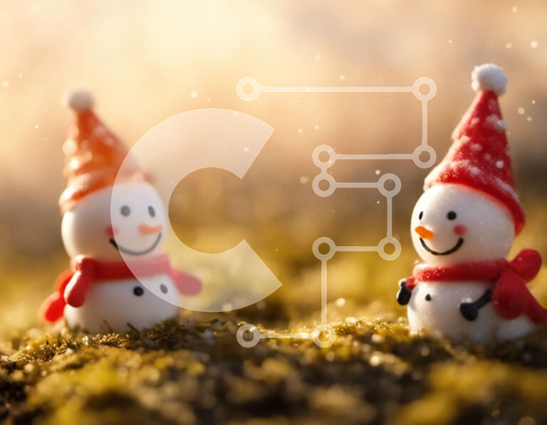 Intra Συλλεκτικό Ξύλινο Παζλ Plywood  4mm - Ειδώλια χιονάνθρωποι περιόδου διακοπών Σε Ξύλινο Κουτί - Διαστάσεις Puzzle: 10x10 cm – 25 κομμάτια