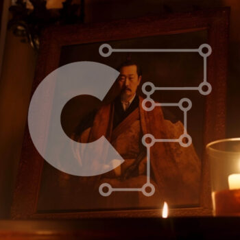 Intra Συλλεκτικό Ξύλινο Παζλ Plywood  4mm - Πλαισιωμένο πορτρέτο ενός ασιατικού άνδρα με κεριά Σε Ξύλινο Κουτί - Διαστάσεις Puzzle: 10x10 cm – 25 κομμάτια - Image 1