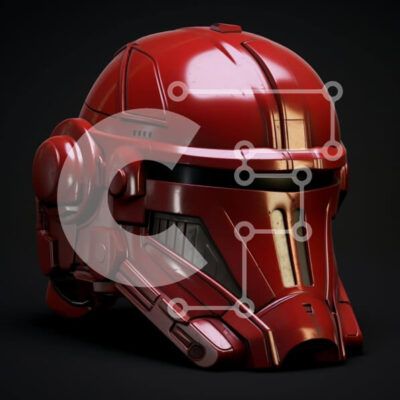 Intra Συλλεκτικό Ξύλινο Παζλ Plywood  4mm - Κόκκινο Στρατιωτικό Κράνος - Τρισδιάστατη απόδοση υψηλής ποιότητας Σε Ξύλινο Κουτί - Διαστάσεις: 10x10 cm – 25 κομμάτια - Image 1