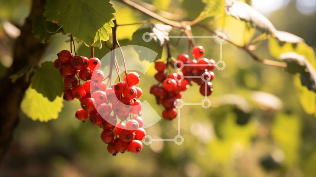 Intra Συλλεκτικό Ξύλινο Παζλ Plywood  4mm - Κόκκινα μούρα σε ένα κλαδί με πράσινα φύλλα Σε Ξύλινο Κουτί - Διαστάσεις: 10x10 cm – 25 κομμάτια