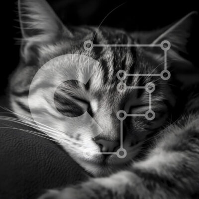 Intra Συλλεκτικό Ξύλινο Παζλ Plywood  4mm - Όμορφη κοντινή εικόνα του προσώπου μιας γάτας Σε Ξύλινο Κουτί - Διαστάσεις: 10x10 cm – 25 κομμάτια - Image 1