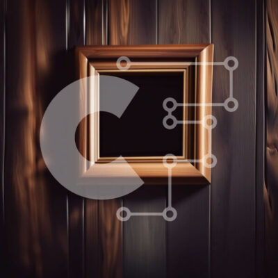 Intra Συλλεκτικό Ξύλινο Παζλ Plywood  4mm - Ρουστίκ ξύλινο πλαίσιο που κρέμεται σε έναν σκούρο ξύλινο τοίχο Σε Ξύλινο Κουτί - Διαστάσεις Puzzle: 10x10 cm – 25 κομμάτια - Image 1