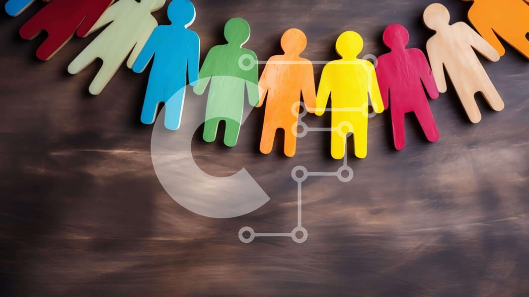 Intra Συλλεκτικό Ξύλινο Παζλ Plywood  4mm - Πολύχρωμα χάρτινα κοψίματα σε σχήμα ανθρώπων Σε Ξύλινο Κουτί - Διαστάσεις Puzzle: 10x10 cm – 25 κομμάτια