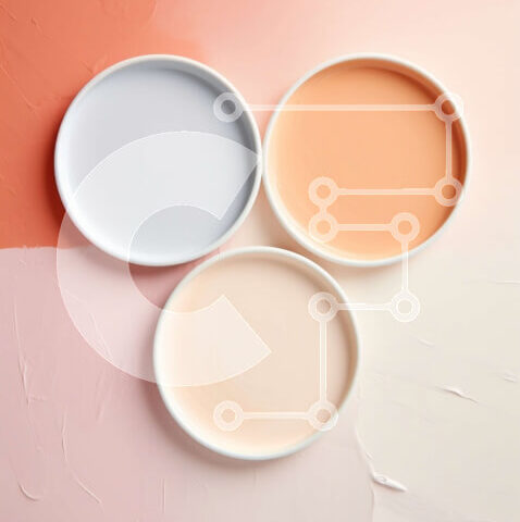 Intra Συλλεκτικό Ξύλινο Παζλ Plywood 4mm - Μινιμαλιστικό φόντο με τρία λευκά πιάτα Σε Ξύλινο Κουτί - Διαστάσεις Puzzle: 10x10 cm – 25 κομμάτια - Image 1