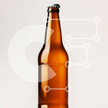 Intra Συλλεκτικό Ξύλινο Παζλ Plywood  4mm - Άδειο μπουκάλι μπύρας σε ανοιχτόχρωμο φόντο Σε Ξύλινο Κουτί - Διαστάσεις: 10x10 cm – 25 κομμάτια - Image 1