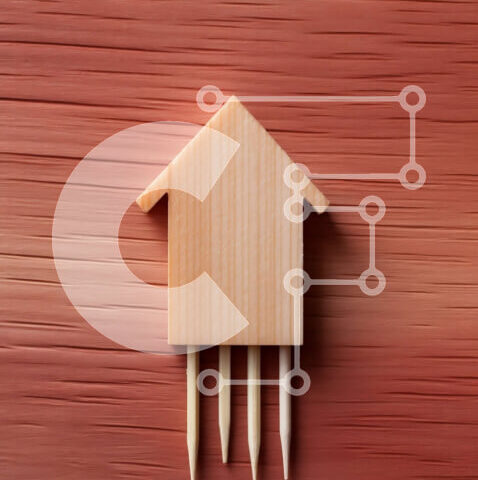 Intra Συλλεκτικό Ξύλινο Παζλ Plywood 4mm - Μικρό ξύλινο σπιτάκι με μυτερή στέγη και καμινάδα Σε Ξύλινο Κουτί - Διαστάσεις Puzzle: 10x10 cm – 25 κομμάτια - Image 1