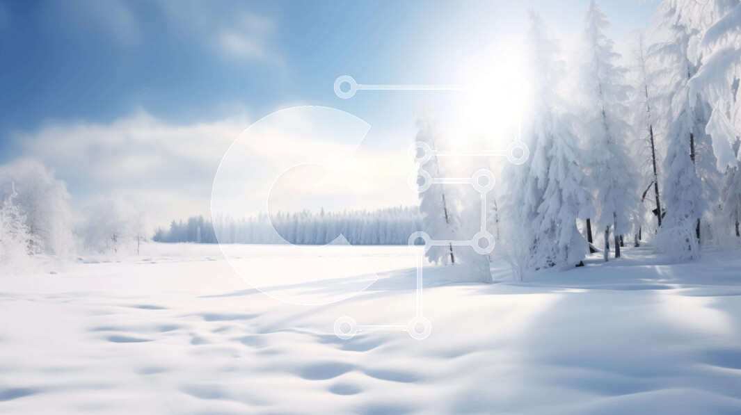 Intra Συλλεκτικό Ξύλινο Παζλ Plywood  4mm - Χιονισμένο τοπίο με δέντρα και λαμπερό ήλιο Σε Ξύλινο Κουτί - Διαστάσεις: 10x10 cm – 25 κομμάτια