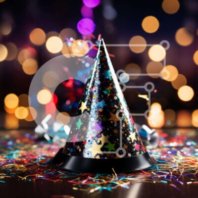 Intra Συλλεκτικό Ξύλινο Παζλ Plywood  4mm - Καπέλο πάρτι και κομφετί για τη μελλοντική γιορτή Σε Ξύλινο Κουτί - Διαστάσεις Puzzle: 10x10 cm – 25 κομμάτια - Image 1