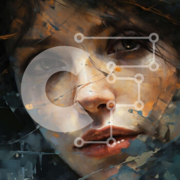 Intra Συλλεκτικό Ξύλινο Παζλ Plywood  4mm - Πορτρέτο μιας σοβαρής γυναίκας με μακριά σκούρα μαλλιά Σε Ξύλινο Κουτί - Διαστάσεις Puzzle: 10x10 cm – 25 κομμάτια - Image 1