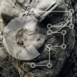 Intra Συλλεκτικό Ξύλινο Παζλ Plywood  4mm - Έντονη ασπρόμαυρη κινηματογράφηση σε πρώτο πλάνο αντρικού προσώπου Σε Ξύλινο Κουτί - Διαστάσεις Puzzle: 10x10 cm – 25 κομμάτια