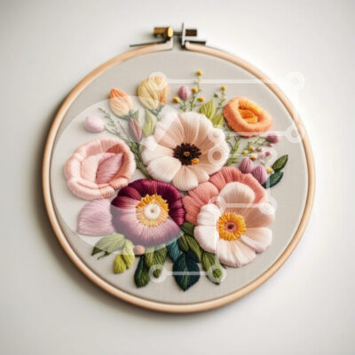 Intra Συλλεκτικό Ξύλινο Παζλ Plywood 4mm - Χειροποίητο φλοράλ Κέντημα Τσέρκι Τέχνη για διακόσμηση σπιτιού Σε Ξύλινο Κουτί - Διαστάσεις Puzzle: 10x10 cm – 25 κομμάτια - Image 1