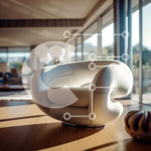 Intra Συλλεκτικό Ξύλινο Παζλ Plywood  4mm - Κομψή και μινιμαλιστική μοντέρνα καρέκλα σε ευρύχωρο δωμάτιο με γραφική θέα Σε Ξύλινο Κουτί - Διαστάσεις Puzzle: 10x10 cm – 25 κομμάτια