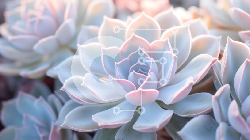 Intra Συλλεκτικό Ξύλινο Παζλ Plywood  4mm - Λεπτό και συμμετρικό παχύφυτο με λευκά και ροζ άνθη Σε Ξύλινο Κουτί - Διαστάσεις: 10x10 cm – 25 κομμάτια