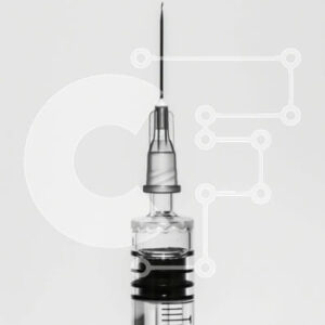 Intra Συλλεκτικό Ξύλινο Παζλ Plywood  4mm - Διαυγή σύριγγα με υγρό για ιατρική ένεση Σε Ξύλινο Κουτί - Διαστάσεις Puzzle: 10x10 cm – 25 κομμάτια