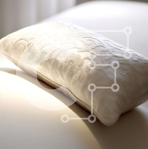 Intra Συλλεκτικό Ξύλινο Παζλ Plywood  4mm - Κομψό και εκλεπτυσμένο λευκό μαξιλάρι με λουλουδάτο μοτίβο Σε Ξύλινο Κουτί - Διαστάσεις Puzzle: 10x10 cm – 25 κομμάτια - Image 1