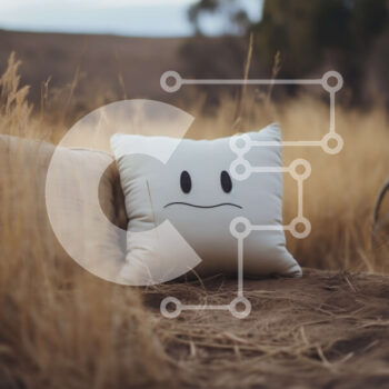 Intra Συλλεκτικό Ξύλινο Παζλ Plywood  4mm - Μαξιλάρι λυπημένου προσώπου σε ένα χωράφι με ψηλό ξερό γρασίδι Σε Ξύλινο Κουτί - Διαστάσεις Puzzle: 10x10 cm – 25 κομμάτια - Image 1