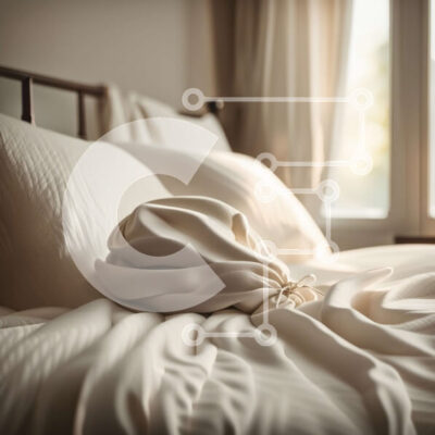 Intra Συλλεκτικό Ξύλινο Παζλ Plywood  4mm - Καθαρό και άνετο λευκό κρεβάτι με γωνίες νοσοκομείου και φως του ήλιου Σε Ξύλινο Κουτί - Διαστάσεις Puzzle: 10x10 cm – 25 κομμάτια - Image 1