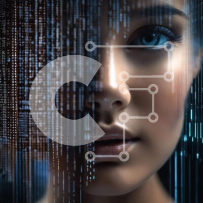 Intra Συλλεκτικό Ξύλινο Παζλ Plywood  4mm - Δυαδικός Κώδικας Πρόσωπο Γυναίκας - Τεχνητή Νοημοσύνη και Μηχανική Μάθηση Σε Ξύλινο Κουτί - Διαστάσεις Puzzle: 10x10 cm – 25 κομμάτια - Image 1