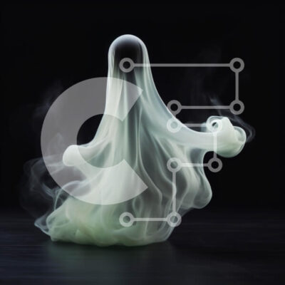 Intra Συλλεκτικό Ξύλινο Παζλ Plywood  4mm - Πλωτό φάντασμα με εφέ καπνού σε μαύρο φόντο Σε Ξύλινο Κουτί - Διαστάσεις Puzzle: 10x10 cm – 25 κομμάτια - Image 1