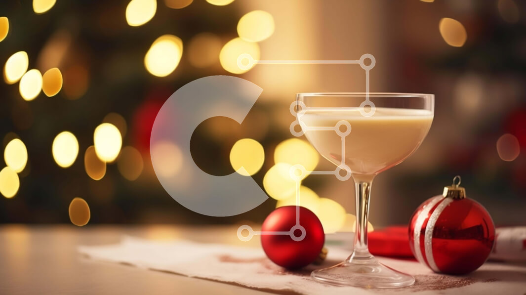 Intra Συλλεκτικό Ξύλινο Παζλ Plywood  4mm - Εορταστικό χριστουγεννιάτικο ρόφημα με κόκκινα στολίδια Σε Ξύλινο Κουτί - Διαστάσεις: 10x10 cm – 25 κομμάτια