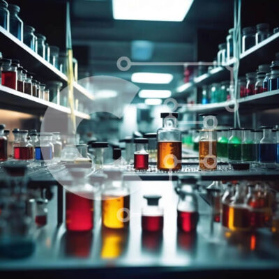 Intra Συλλεκτικό Ξύλινο Παζλ Plywood  4mm - Πολύχρωμο εργαστήριο με ποτήρια και δοχεία Σε Ξύλινο Κουτί - Διαστάσεις Puzzle: 10x10 cm – 25 κομμάτια - Image 1