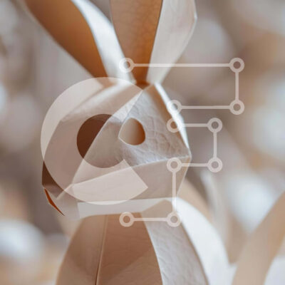 Intra Συλλεκτικό Ξύλινο Παζλ Plywood  4mm - Origami Πασχαλινό λαγουδάκι αυγό διακόσμηση Σε Ξύλινο Κουτί - Διαστάσεις Puzzle: 10x10 cm – 25 κομμάτια - Image 1