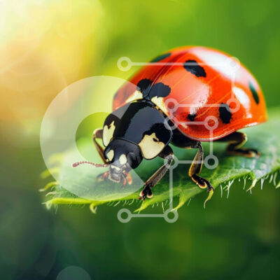 Intra Συλλεκτικό Ξύλινο Παζλ Plywood  4mm - Πασχαλίτσα στο πράσινο φύλλο Σε Ξύλινο Κουτί - Διαστάσεις: 10x10 cm – 25 κομμάτια - Image 1