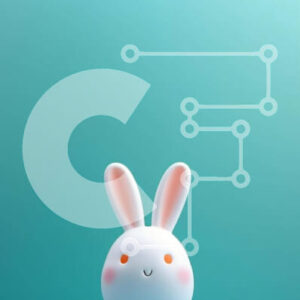 Intra Συλλεκτικό Ξύλινο Παζλ Plywood  4mm - Πασχαλινό παιχνίδι λαγουδάκι σε μπλε φόντο Aqua Σε Ξύλινο Κουτί - Διαστάσεις Puzzle: 10x10 cm – 25 κομμάτια