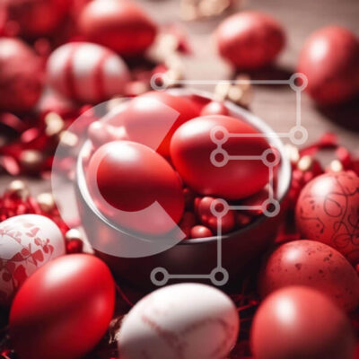 Intra Συλλεκτικό Ξύλινο Παζλ Plywood 4mm - Πασχαλινά αυγά και στολίδια για εορταστικές γιορτές Σε Ξύλινο Κουτί - Διαστάσεις: 10x10 cm – 25 κομμάτια - Image 1