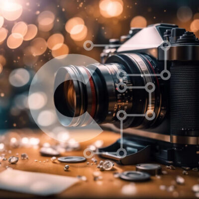 Intra Συλλεκτικό Ξύλινο Παζλ Plywood  4mm - Κάμερα με φώτα Bokeh και στηρίγματα Σε Ξύλινο Κουτί - Διαστάσεις Puzzle: 10x10 cm – 25 κομμάτια - Image 1