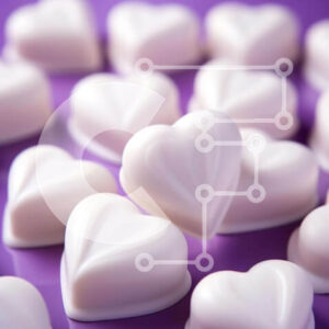 Intra Συλλεκτικό Ξύλινο Παζλ Plywood  4mm - Πλωτές καραμέλες σε σχήμα καρδιάς για την ημέρα του Αγίου Βαλεντίνου Σε Ξύλινο Κουτί - Διαστάσεις: 10x10 cm – 25 κομμάτια