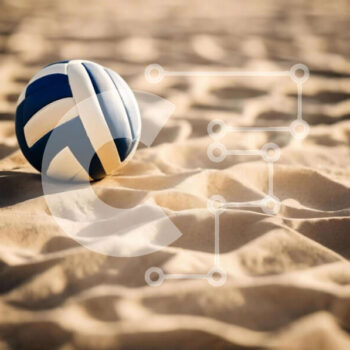 Intra Συλλεκτικό Ξύλινο Παζλ Plywood  4mm - Μπάλα βόλεϊ στην αμμώδη παραλία Σε Ξύλινο Κουτί - Διαστάσεις Puzzle: 10x10 cm – 25 κομμάτια - Image 1