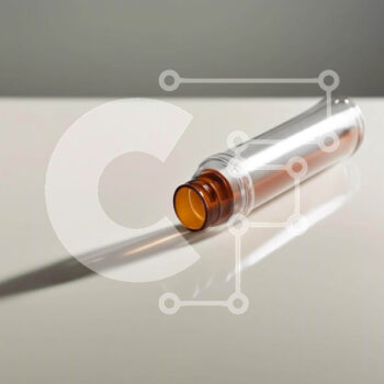 Intra Συλλεκτικό Ξύλινο Παζλ Plywood  4mm - Άδειο διαφανές μπουκάλι σε λευκό τραπέζι με σκιά Σε Ξύλινο Κουτί - Διαστάσεις: 10x10 cm – 25 κομμάτια - Image 1