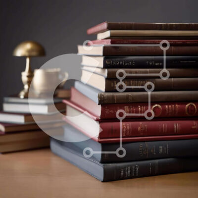 Intra Συλλεκτικό Ξύλινο Παζλ Plywood  4mm - Στοίβα από βιβλία με χρυσό φωτιστικό Σε Ξύλινο Κουτί - Διαστάσεις Puzzle: 10x10 cm – 25 κομμάτια - Image 1