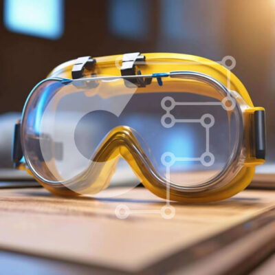 Intra Συλλεκτικό Ξύλινο Παζλ Plywood 4mm - Κίτρινα προστατευτικά γυαλιά στο ανοιχτό βιβλίο Σε Ξύλινο Κουτί - Διαστάσεις Puzzle: 10x10 cm – 25 κομμάτια - Image 1