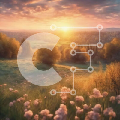 Intra Συλλεκτικό Ξύλινο Παζλ Plywood  4mm - Γραφικό τοπίο με ηλιοβασίλεμα και ροζ λουλούδια Σε Ξύλινο Κουτί - Διαστάσεις: 10x10 cm – 25 κομμάτια - Image 1