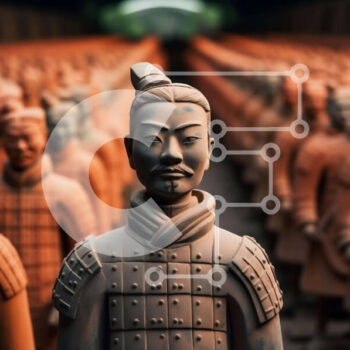 Intra Συλλεκτικό Ξύλινο Παζλ Plywood  4mm - Αγάλματα πολεμιστών από τερακότα σε κλειστό χώρο Σε Ξύλινο Κουτί - Διαστάσεις Puzzle: 10x10 cm – 25 κομμάτια - Image 1