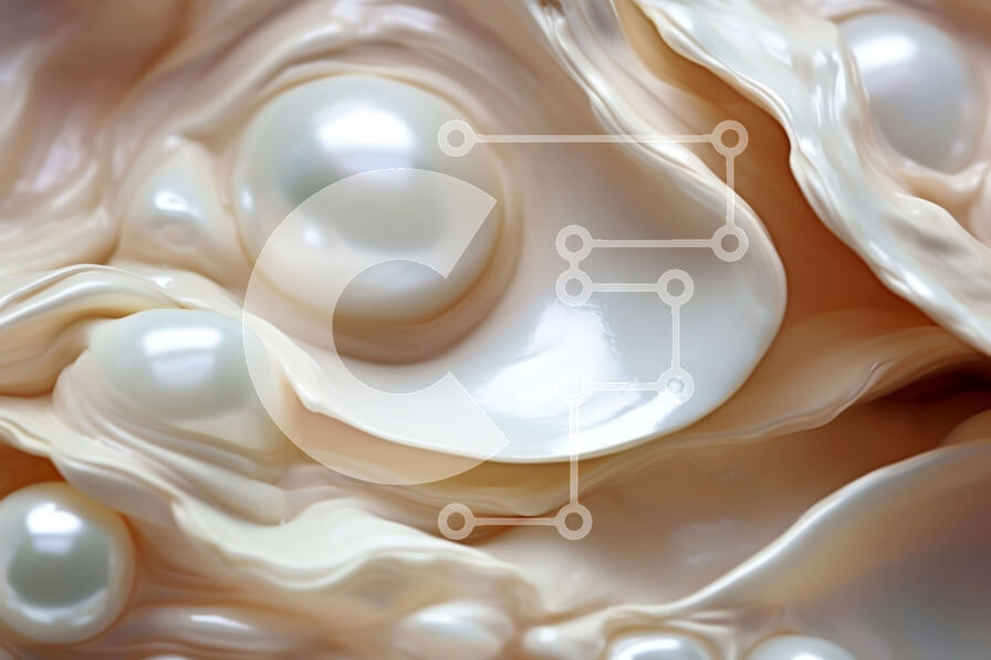 Intra Συλλεκτικό Ξύλινο Παζλ Plywood  4mm - Εκπληκτική εικόνα ενός λευκού μαργαριταριού που περιβάλλεται από καθαρές χάντρες Σε Ξύλινο Κουτί - Διαστάσεις Puzzle: 10x10 cm – 25 κομμάτια