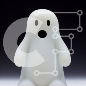 Intra Συλλεκτικό Ξύλινο Παζλ Plywood  4mm - Ιδιότροπο ειδώλιο φάντασμα Σε Ξύλινο Κουτί - Διαστάσεις: 10x10 cm – 25 κομμάτια