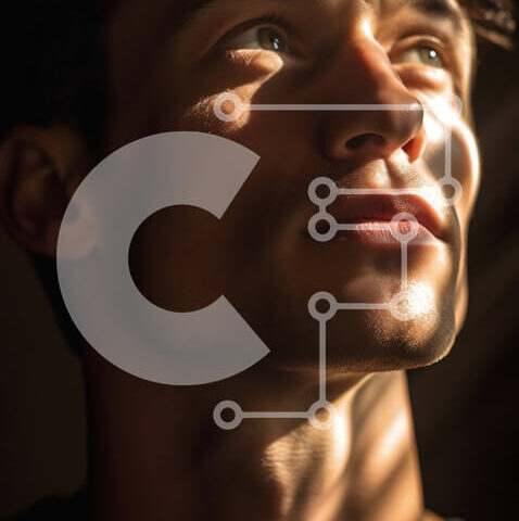 Intra Συλλεκτικό Ξύλινο Παζλ Plywood  4mm - Ασπρόμαυρη κινηματογράφηση σε πρώτο πλάνο του Σοβαρού Ανθρώπου με Τραχιά Γενειάδα Σε Ξύλινο Κουτί - Διαστάσεις Puzzle: 10x10 cm – 25 κομμάτια - Image 1