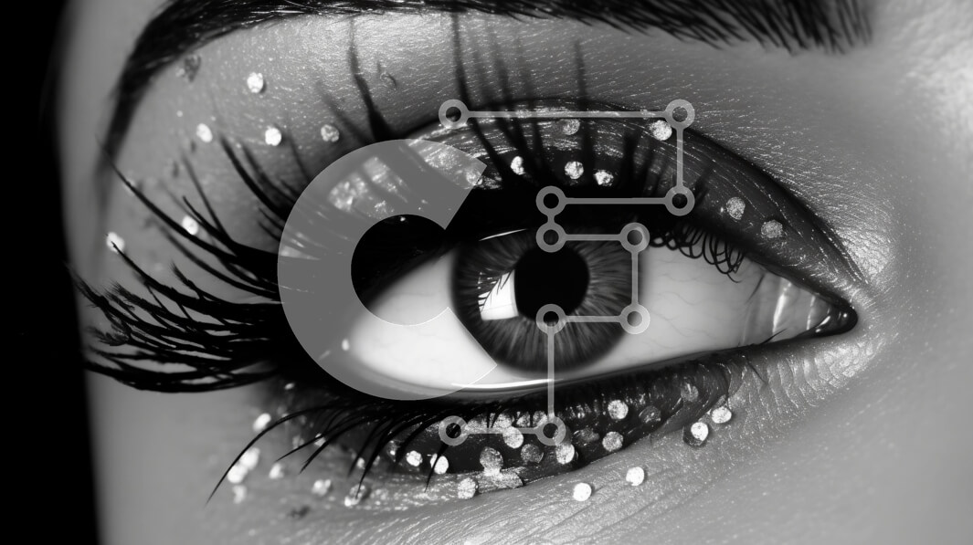 Intra Συλλεκτικό Ξύλινο Παζλ Plywood  4mm - Εκπληκτική κινηματογράφηση σε πρώτο πλάνο ενός γυναικείου ματιού με λάμψη Σε Ξύλινο Κουτί - Διαστάσεις Puzzle: 10x10 cm – 25 κομμάτια