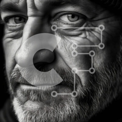 Intra Συλλεκτικό Ξύλινο Παζλ Plywood  4mm - Έντονο πορτρέτο ενός ηλικιωμένου με γένια και καπέλο Σε Ξύλινο Κουτί - Διαστάσεις Puzzle: 10x10 cm – 25 κομμάτια - Image 1