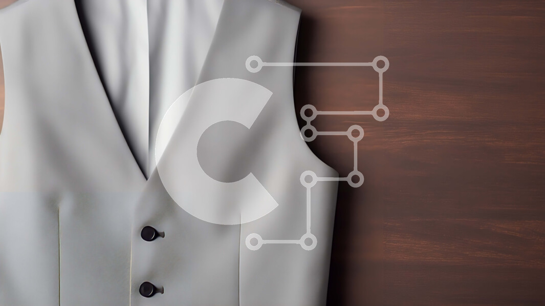 Intra Συλλεκτικό Ξύλινο Παζλ Plywood  4mm - Κομψό γκρι γιλέκο σε ξύλινο φόντο Σε Ξύλινο Κουτί - Διαστάσεις Puzzle: 10x10 cm – 25 κομμάτια