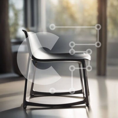 Intra Συλλεκτικό Ξύλινο Παζλ Plywood 4mm - Μοντέρνα μαύρη καρέκλα σε μινιμαλιστικό δωμάτιο με μεγάλα παράθυρα Σε Ξύλινο Κουτί - Διαστάσεις Puzzle: 10x10 cm – 25 κομμάτια - Image 1